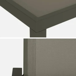 Gartentisch aus Aluminium + 8 Sessel