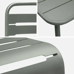 Gartentisch aus Metall, 4 Stühle
