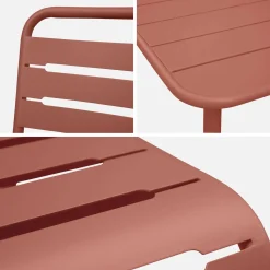 Gartentisch aus Metall, 4 Stühle