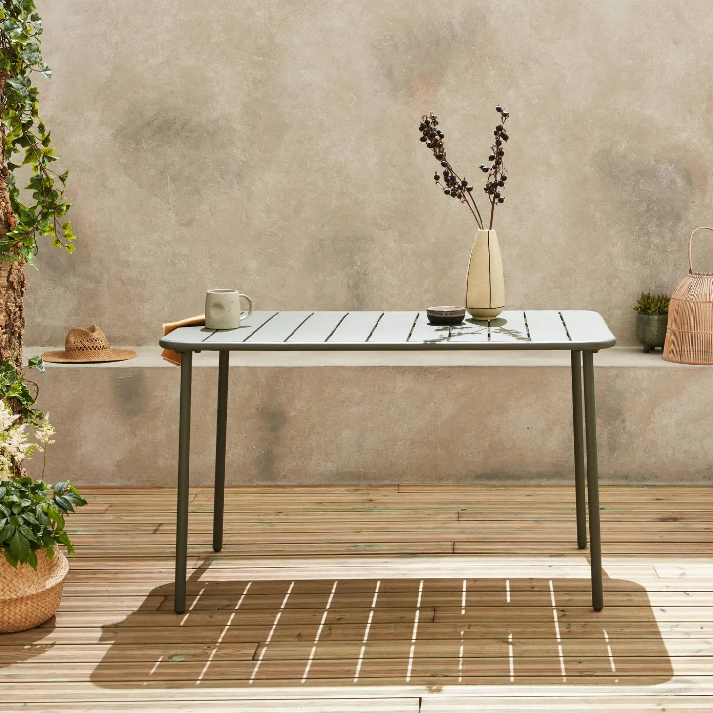 Gartentisch aus Stahl für 4 Personen