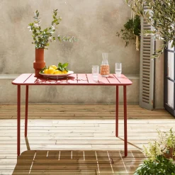 Gartentisch aus Stahl für 4 Personen