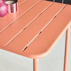 Gartentisch aus Stahl mit 6 Stühlen