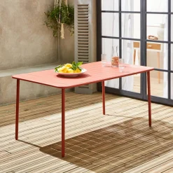 Gartentisch aus Stahl 6-8 Plätze