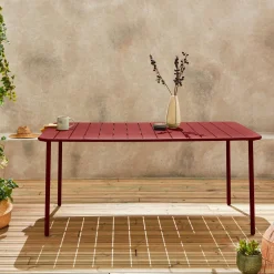 Gartentisch aus Stahl 6-8 Plätze