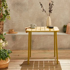 Gartentisch aus Stahl 2 Plätze