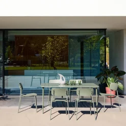 Gartentisch aus Stahl + 6 Stühle