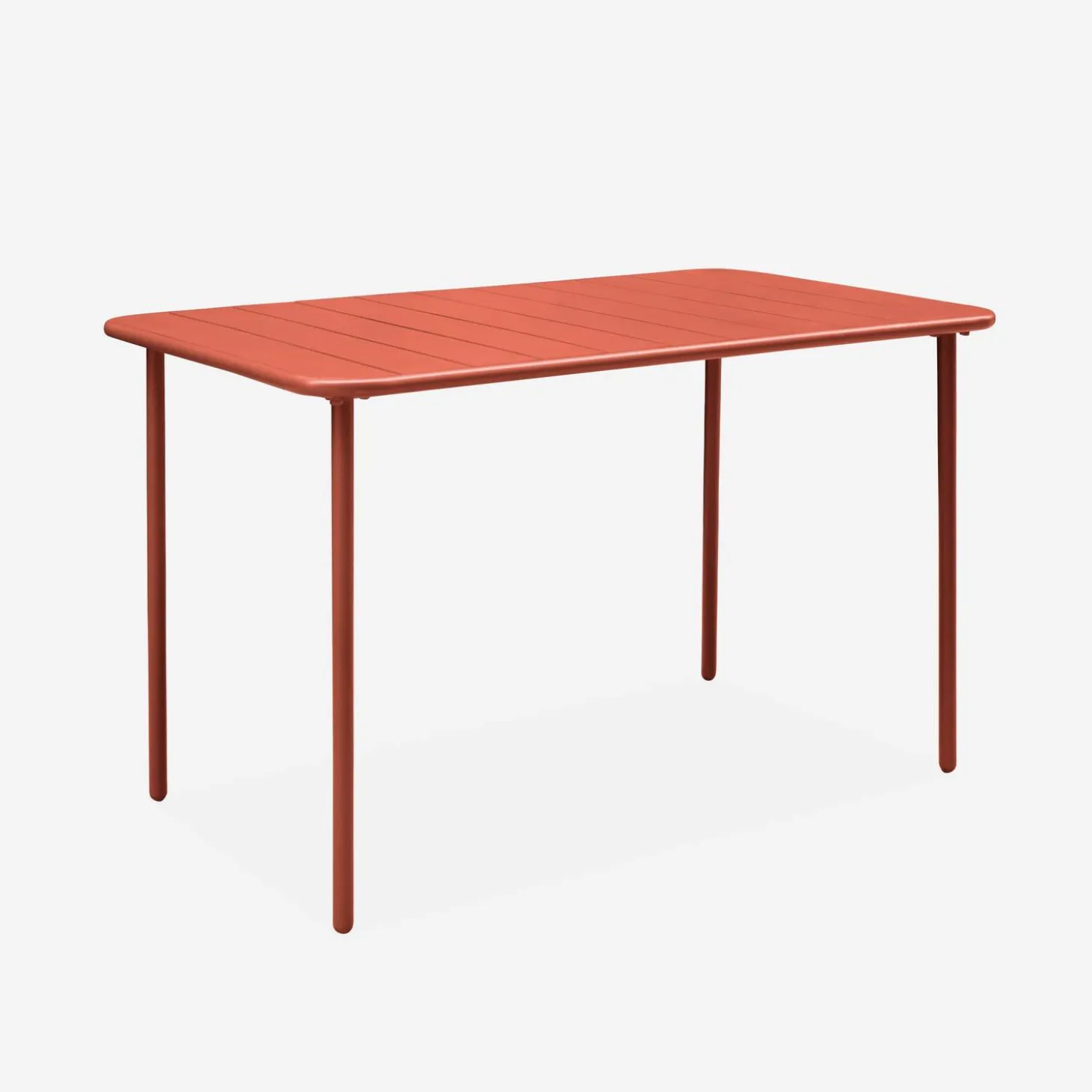 Gartentisch aus Stahl + 4 Stühle