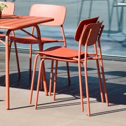 Gartentisch aus Stahl + 4 Stühle