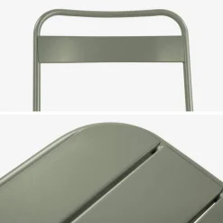 Gartentisch aus Stahl + 4 Stühle