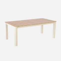 Gartentisch 201cm + 8 Sessel aus Aluminium