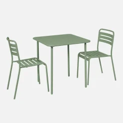 Gartentisch mit 2 Stühlen aus Stahl