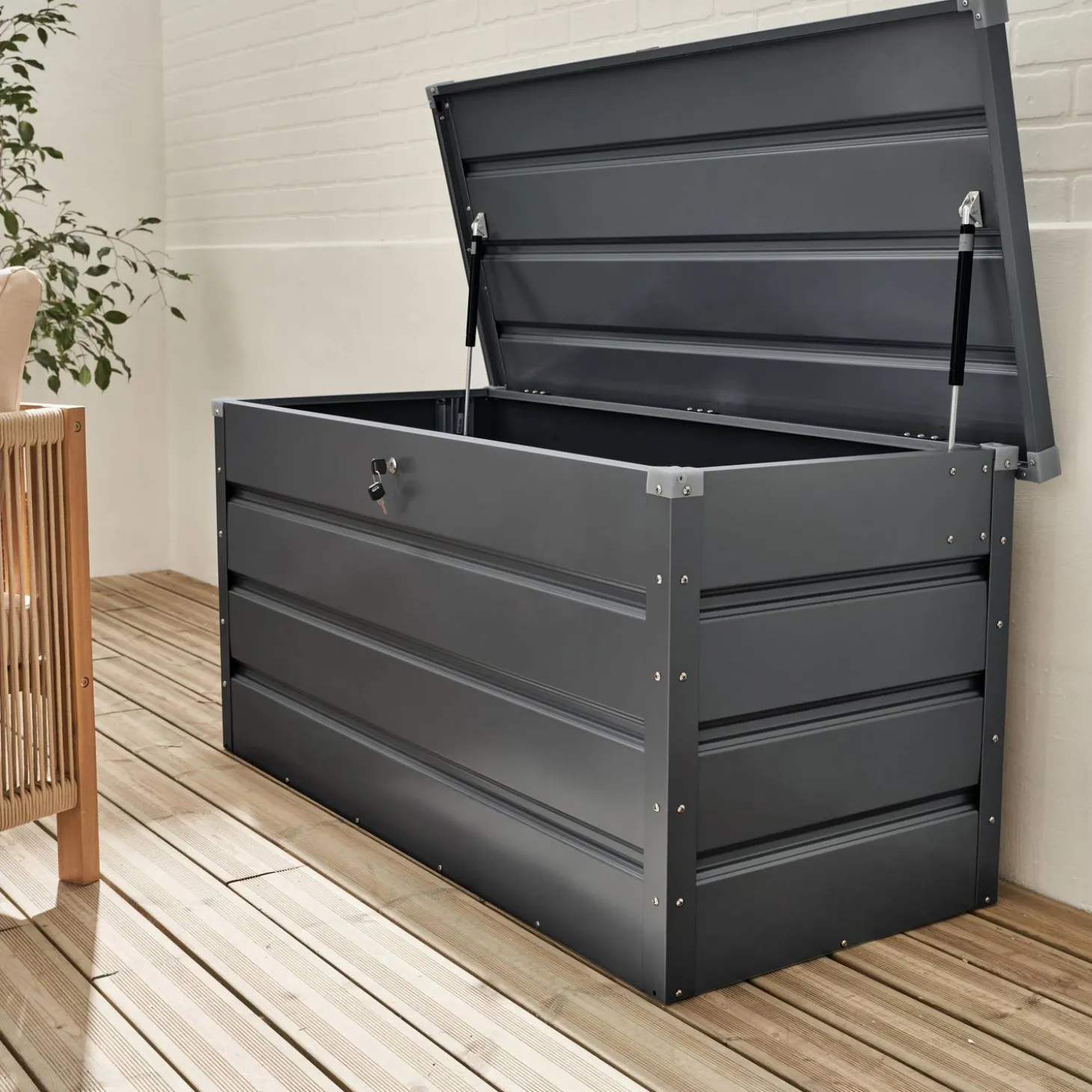 Gartentruhe aus Metall 385 L