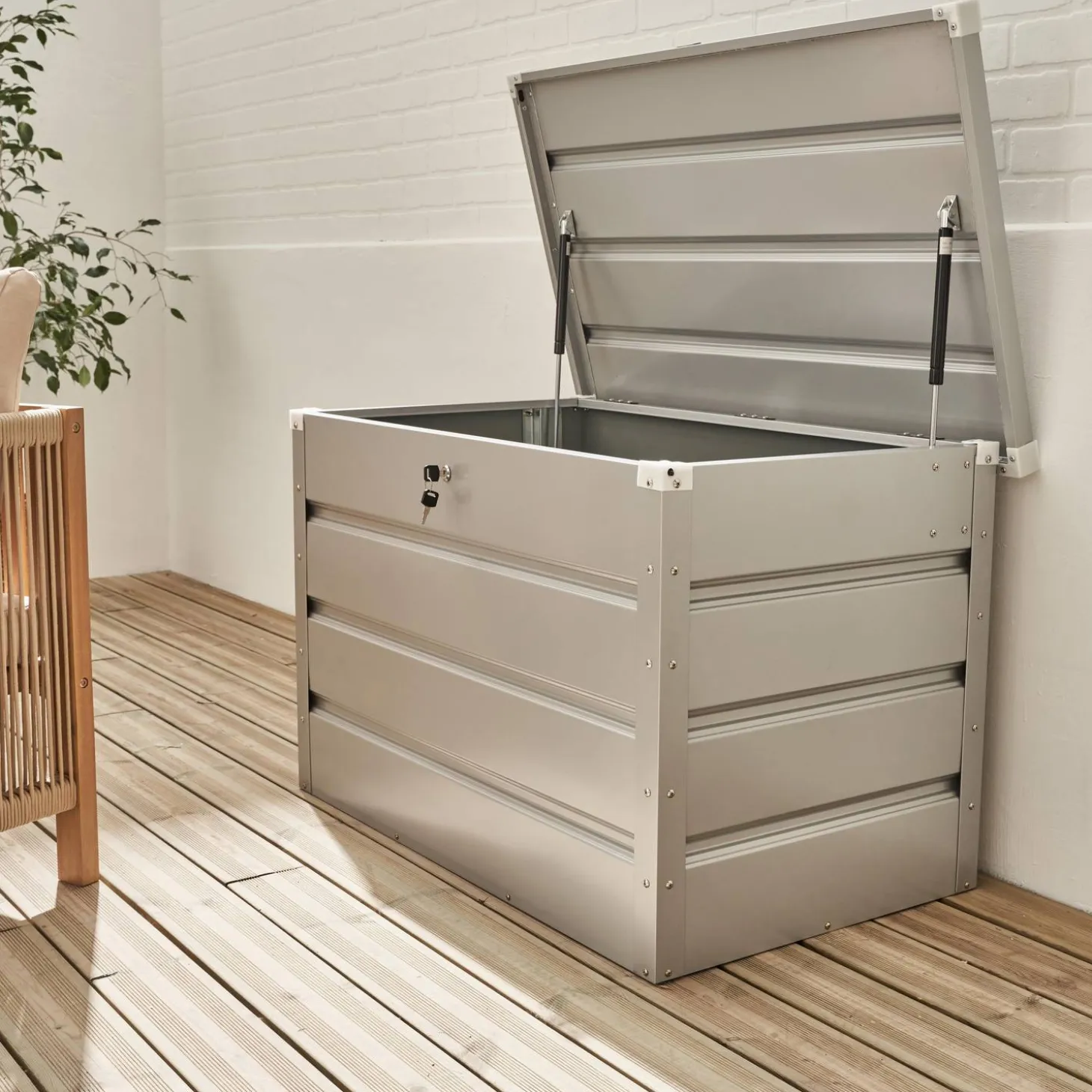 Gartentruhe aus Metall 285 L