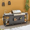 Gasgrill mit 4 Brennern + 1 Seitenbrenner und Außenküche