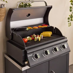 Gasgrill mit 4 Brennern zum Stellen auf einen Unterschrank