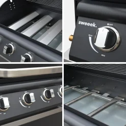 Gasgrill mit 4 Brennern zum Stellen auf einen Unterschrank