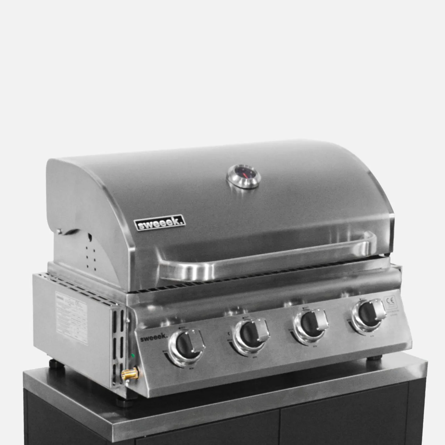 Gasgrill mit 4 Brennern zum Stellen auf einen Unterschrank