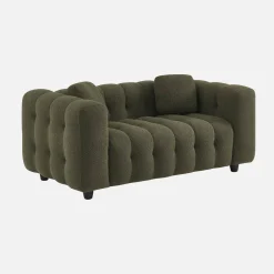 Gepolstertes Sofa mit strukturiertem Bouclé-Bezug, 2-Sitzer