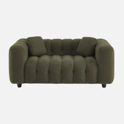 Gepolstertes Sofa mit strukturiertem Bouclé-Bezug, 2-Sitzer