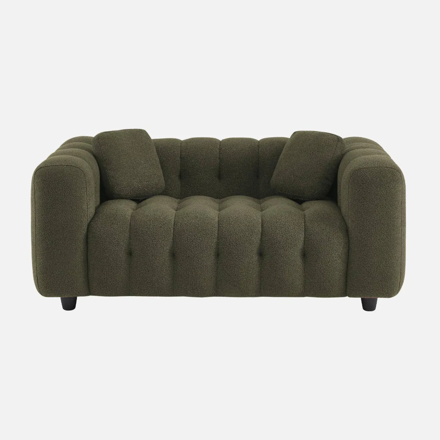 Gepolstertes Sofa mit strukturiertem Bouclé-Bezug, 2-Sitzer