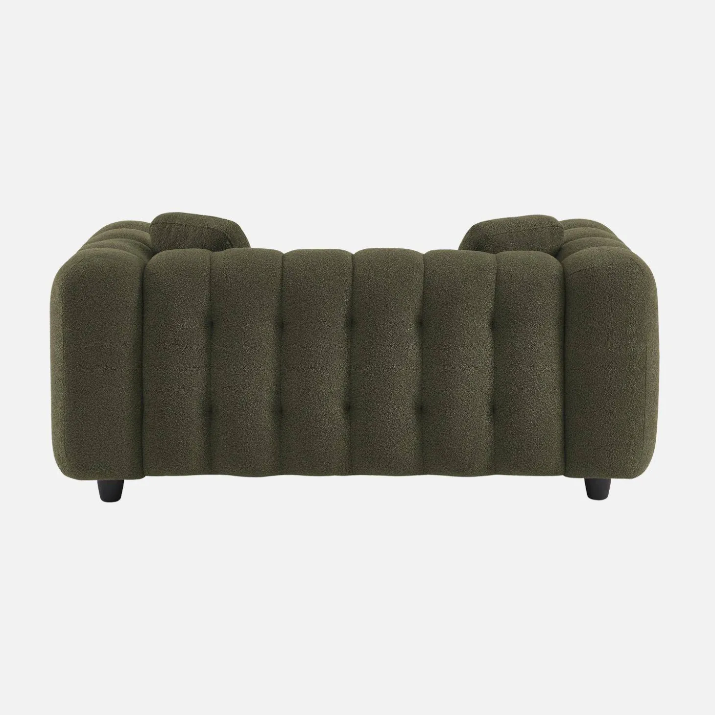Gepolstertes Sofa mit strukturiertem Bouclé-Bezug, 2-Sitzer