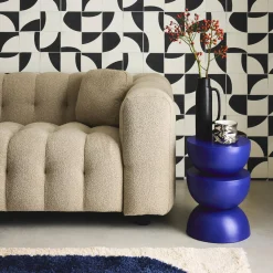Gepolstertes Sofa mit strukturiertem Bouclé-Bezug, 2-Sitzer