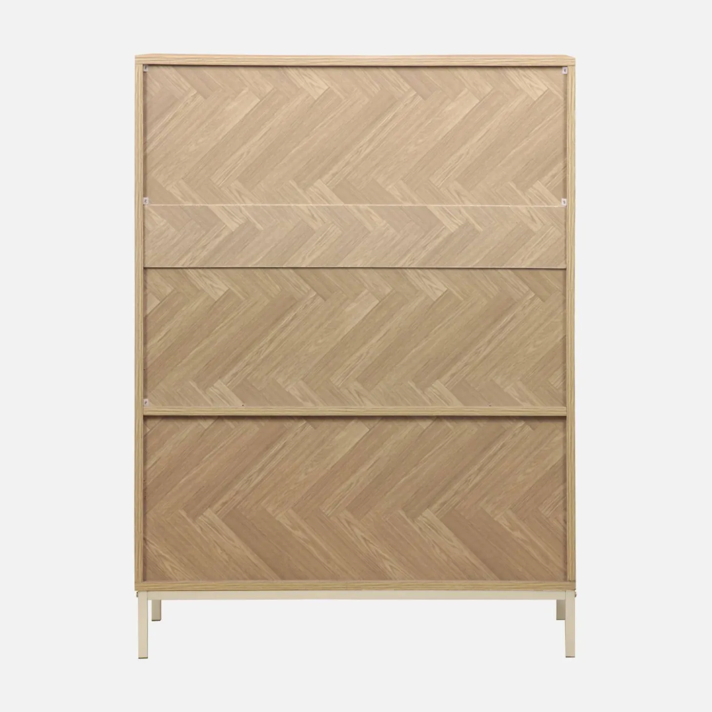 Geschirrschrank in Fischgrät-Optik, 2 Türen