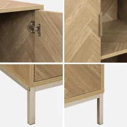 Geschirrschrank in Fischgrät-Optik, 2 Türen
