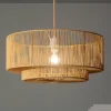 Hängelampe für Indoor mit Rattan-Look Ø 50 cm