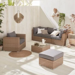 Hochwertiges Lounge-Set Rattan XXL