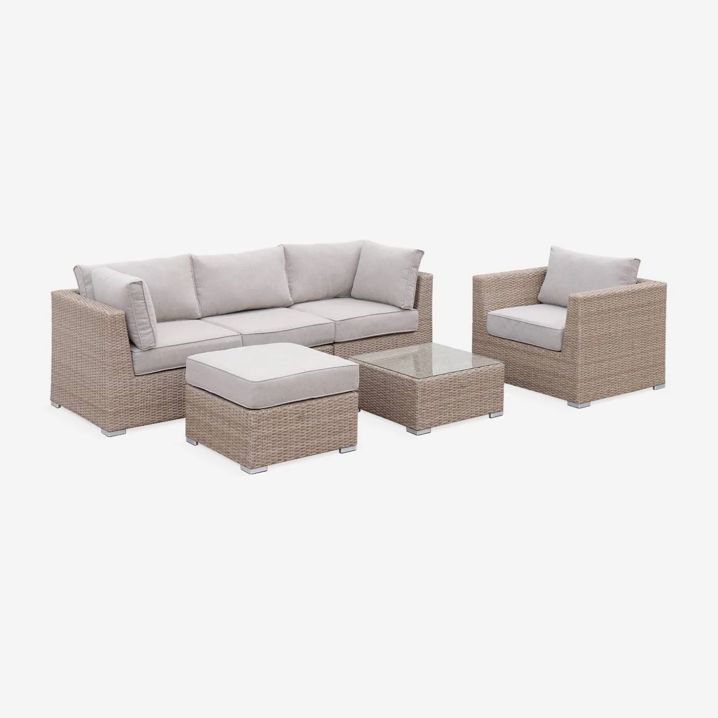 Hochwertiges Lounge-Set Rattan XXL
