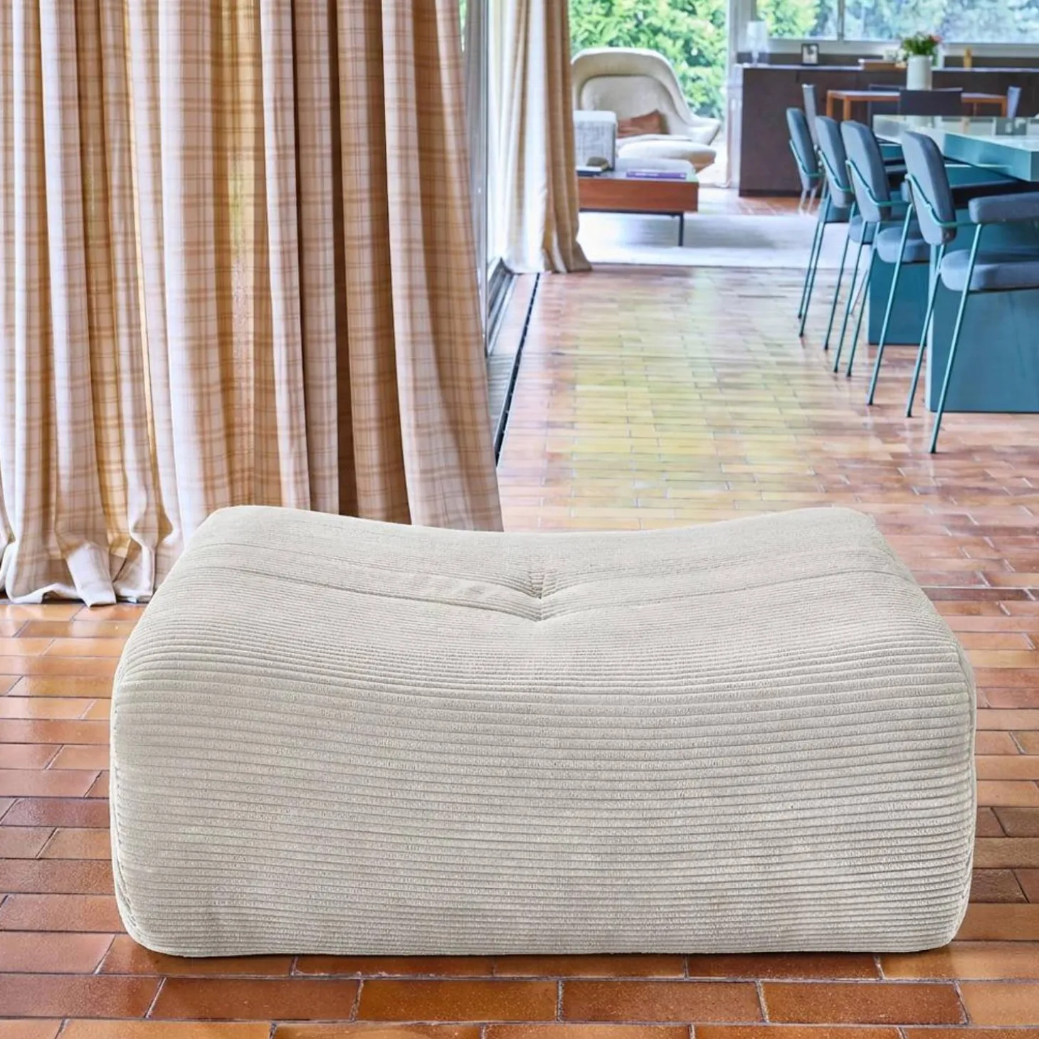 Hocker, Fußhocker mit Cordbezug für Sessel und Sofas