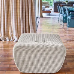 Hocker, Fußhocker mit Cordbezug für Sessel und Sofas