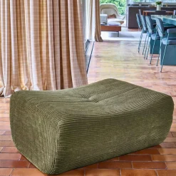 Hocker, Fußhocker mit Cordbezug für Sessel und Sofas