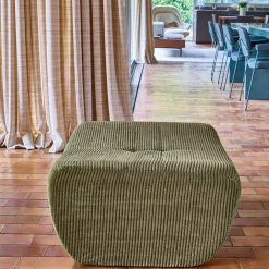 Hocker, Fußhocker mit Cordbezug für Sessel und Sofas