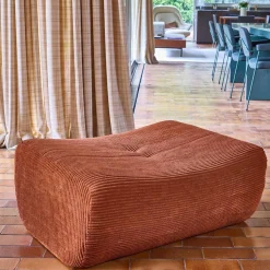 Hocker, Fußhocker mit Cordbezug für Sessel und Sofas