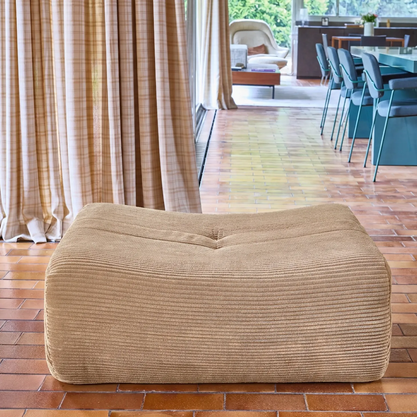 Hocker, Fußhocker mit Cordbezug für Sessel und Sofas
