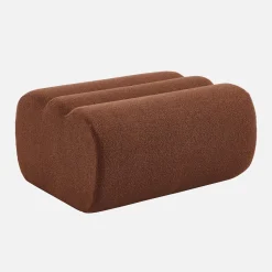 Hocker, Fußhocker mit strukturiertem Bouclé-Bezug