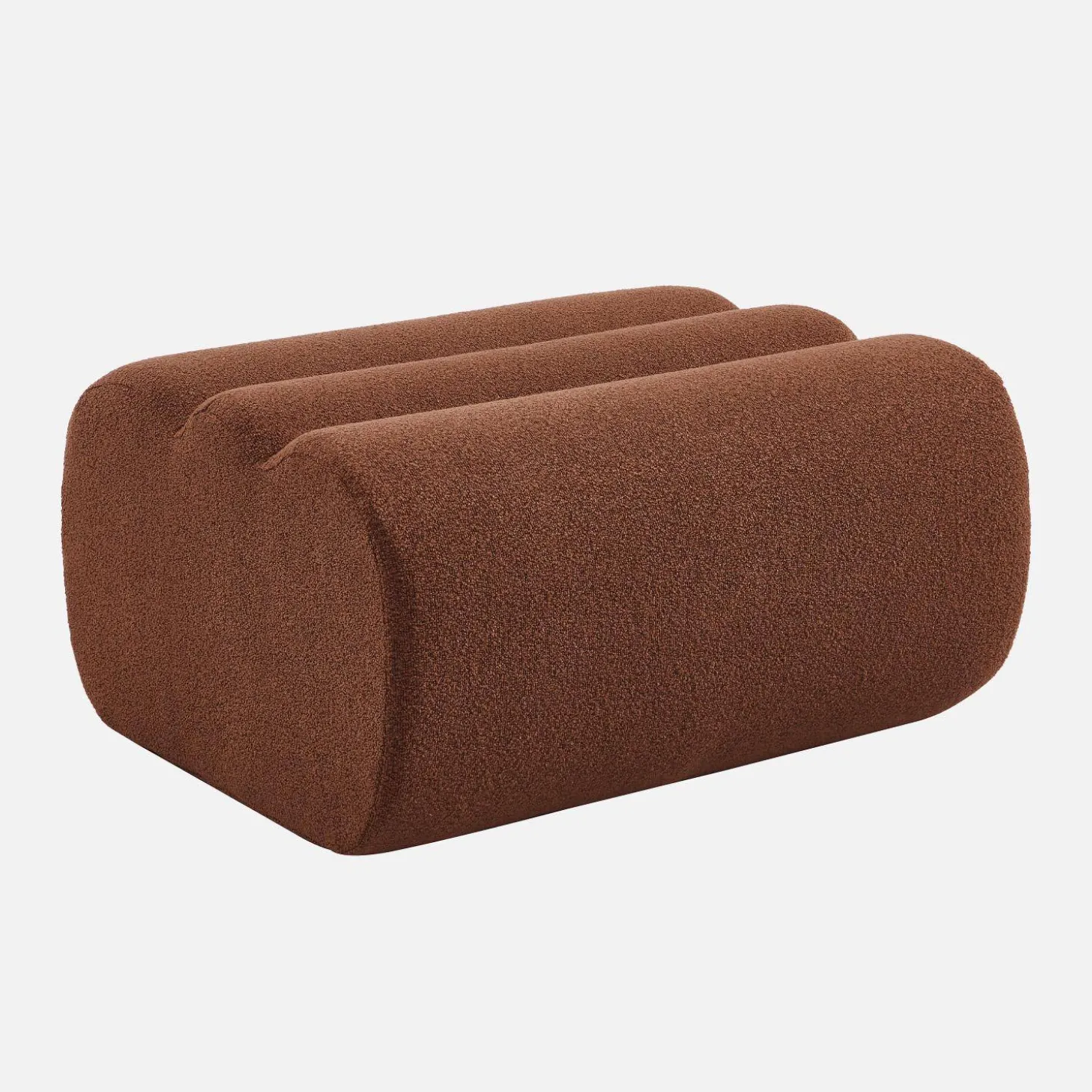 Hocker, Fußhocker mit strukturiertem Bouclé-Bezug