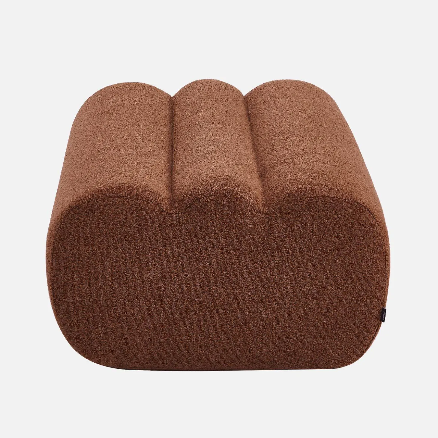 Hocker, Fußhocker mit strukturiertem Bouclé-Bezug