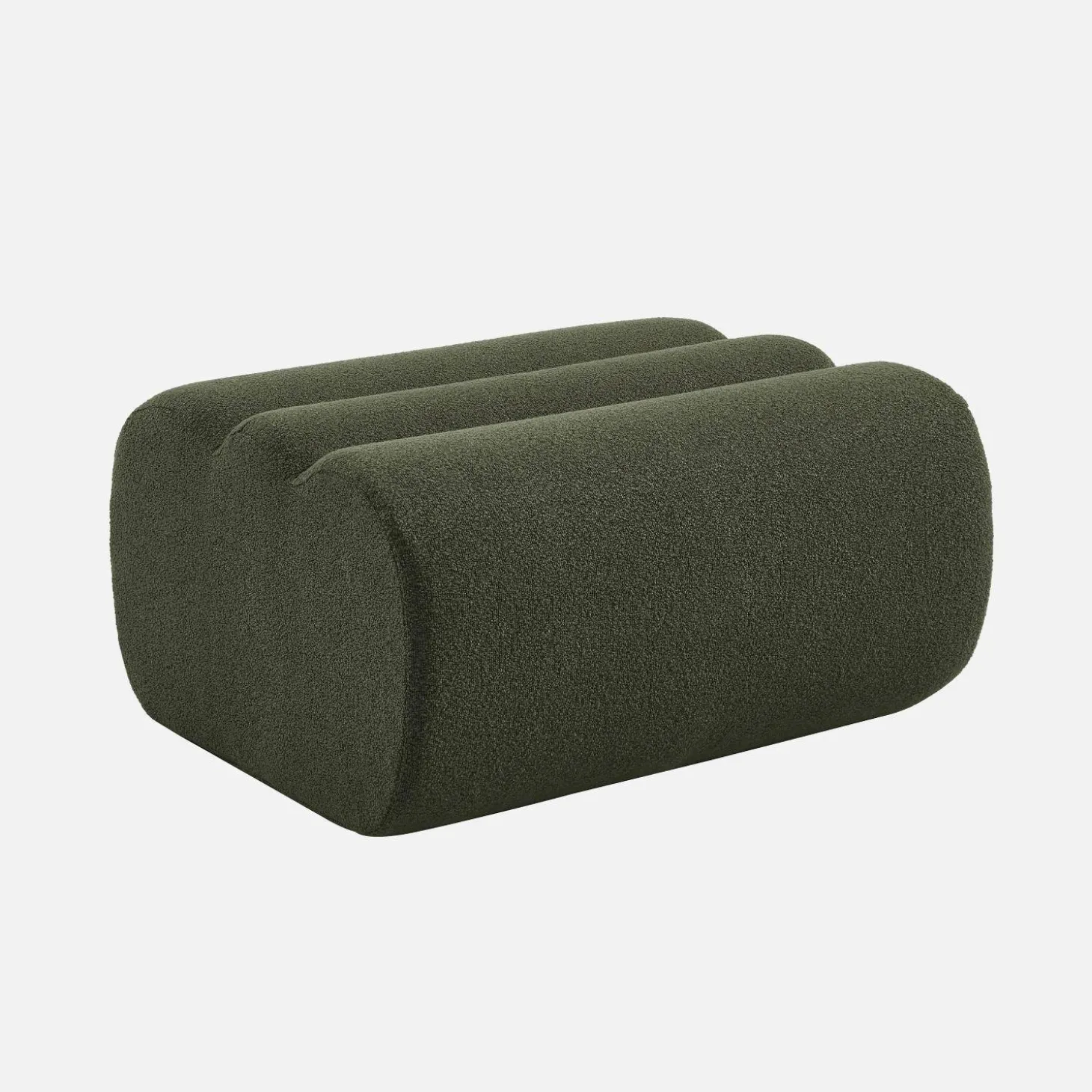 Hocker, Fußhocker mit strukturiertem Bouclé-Bezug