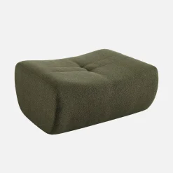 Hocker, Fußhocker mit strukturiertem Bouclé-Bezug für Sessel und Sofas