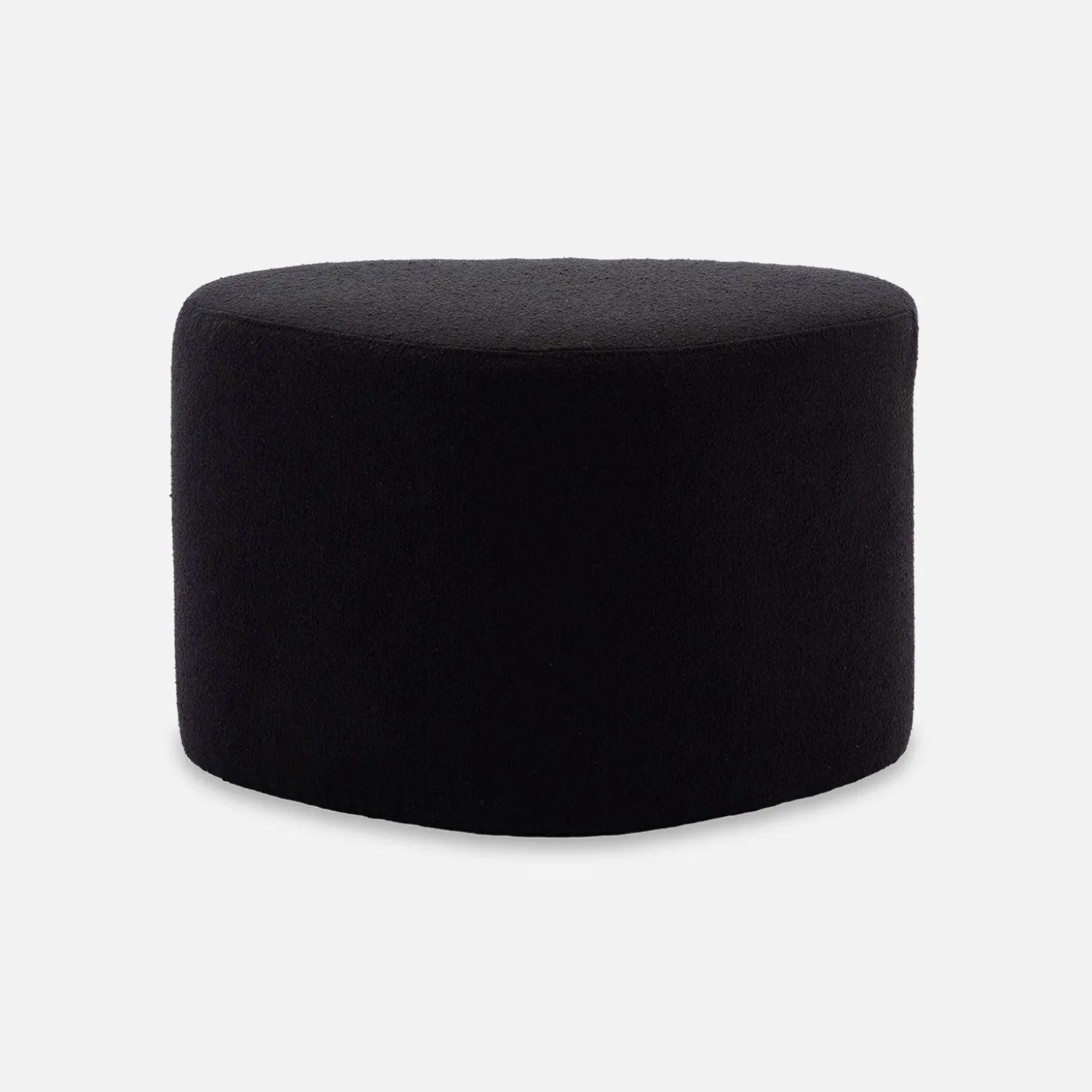 Hocker in Kieselsteinform mit Stoffbezug