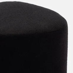 Hocker in Kieselsteinform mit Stoffbezug