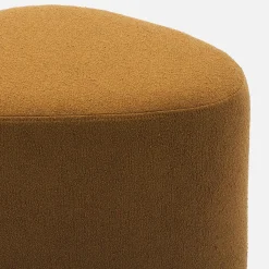 Hocker in Kieselsteinform mit Stoffbezug