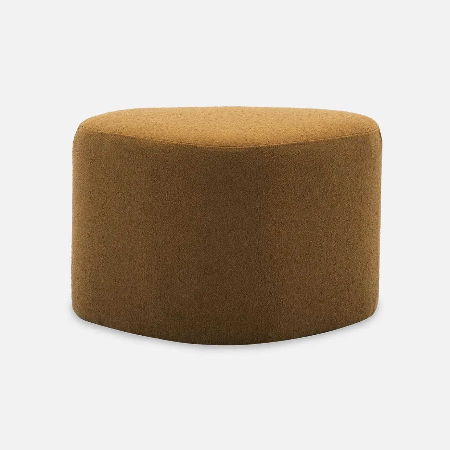 Hocker in Kieselsteinform mit Stoffbezug