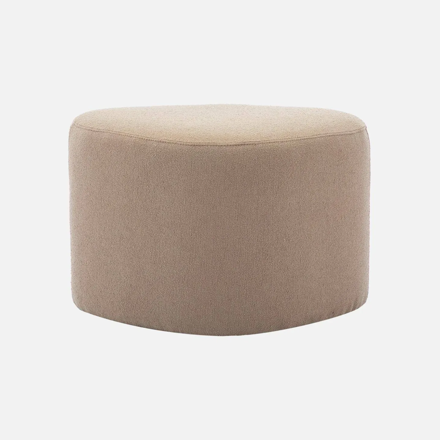Hocker in Kieselsteinform mit Stoffbezug