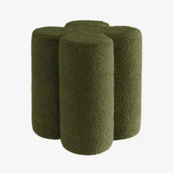 Hocker Kleeblatt Bouclé