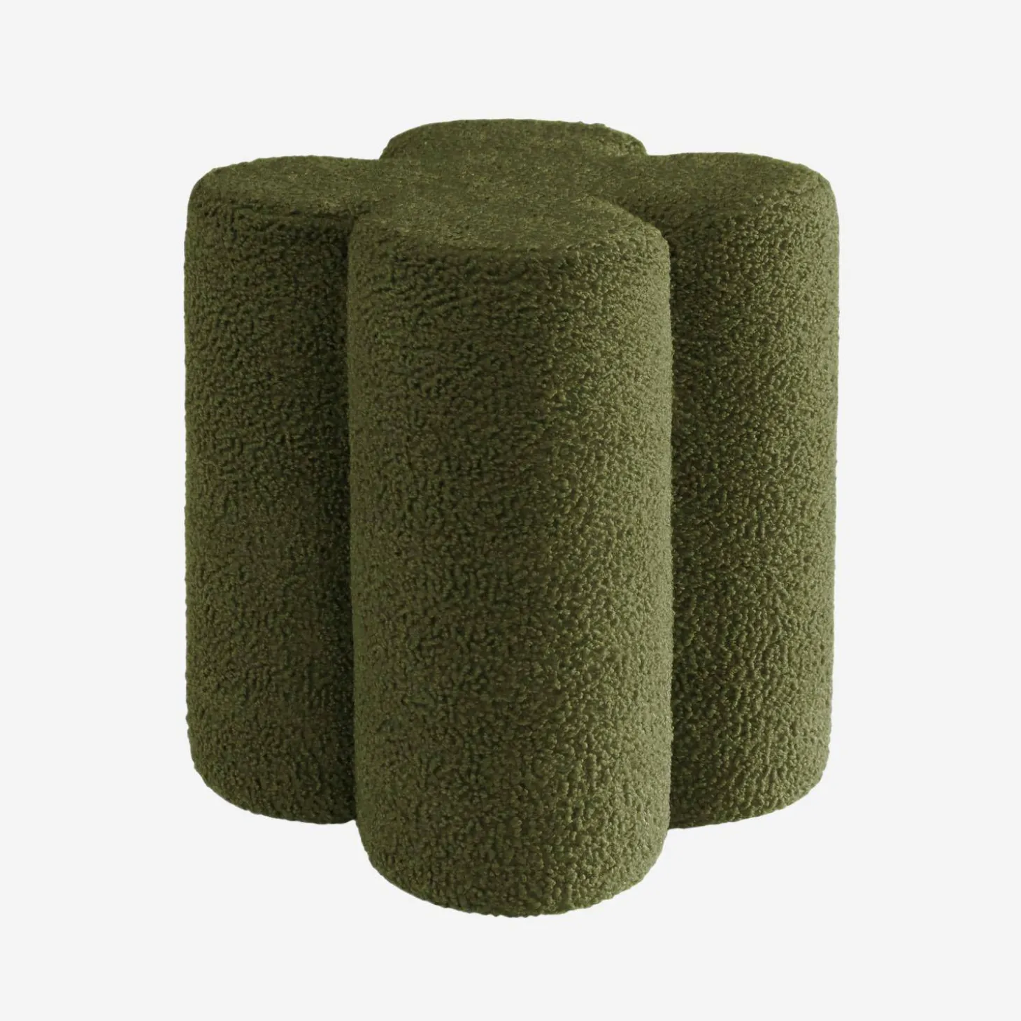 Hocker Kleeblatt Bouclé