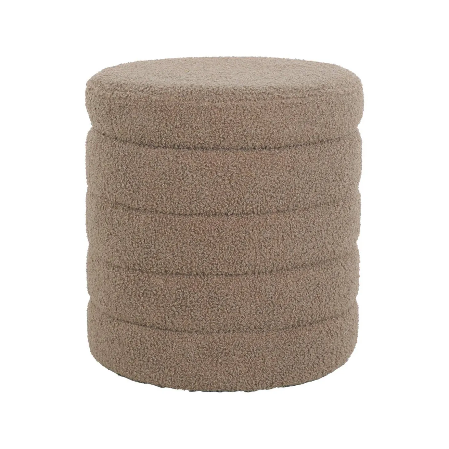 Hocker mit Stauraum und Bouclé-Bezug